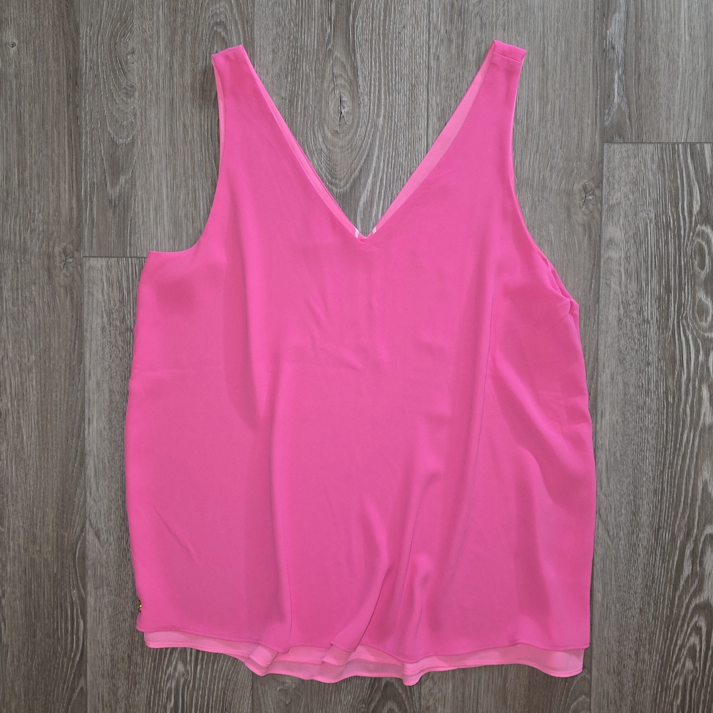 Lilly Pulitzer Bright Pink V-Neck Reversible Tank Top